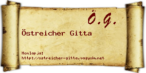 Östreicher Gitta névjegykártya